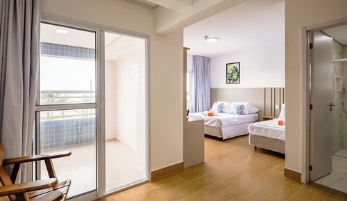 Habitación cuádruple Deluxe, vistas al mar