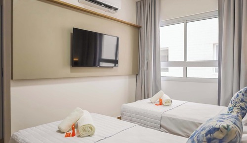 Habitación estándar con 2 camas individuales, vistas a la ciudad