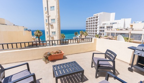Ático Deluxe, 1 habitación, cocina, vistas al mar