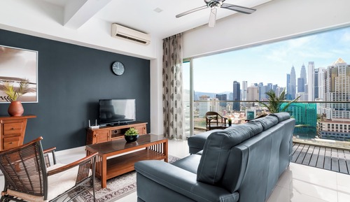 Apartamento Deluxe, 3 habitaciones, balcón, vistas a la ciudad