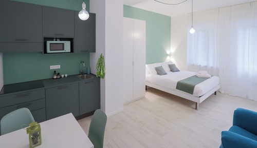 Estudio, 1 cama doble con sofá cama, no fumadores, baño privado