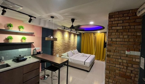 Estudio, 1 cama de matrimonio grande