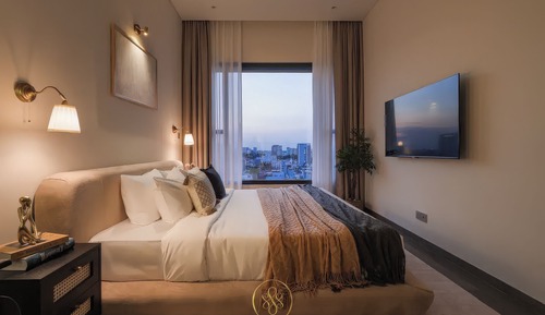 Habitación exclusiva, 4 habitaciones, vistas a la ciudad