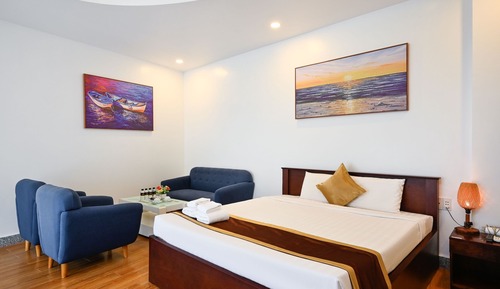 Habitación cuádruple Deluxe, balcón, vistas al lago