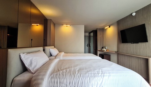 Habitación individual Deluxe, 2 camas individuales, no fumadores, vistas a la ciudad