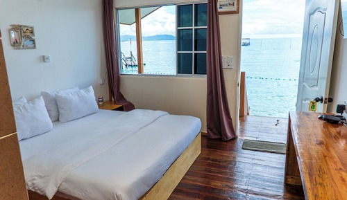 Habitación Deluxe, 1 cama de matrimonio grande, vistas al mar