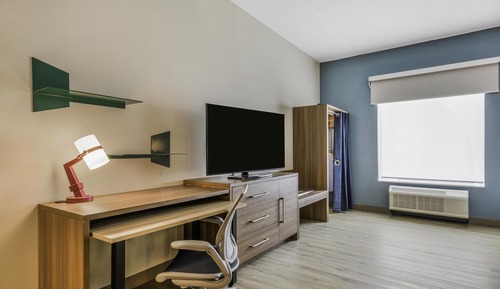 Estudio, 1 cama de matrimonio grande, accesible para personas con discapacidad (3x3 Shower)