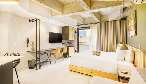 Loft panorámico, 1 cama de matrimonio grande