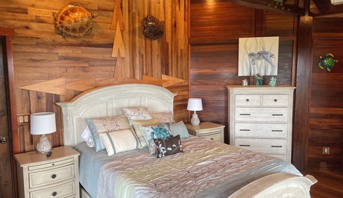 Habitación de lujo doble, 1 cama de matrimonio, baño privado, vistas al mar