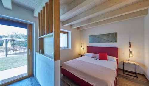 Habitación panorámica doble, 1 cama de matrimonio, vistas al jardín