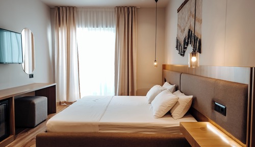 Habitación exclusiva con 1 cama doble o 2 individuales, vistas al mar