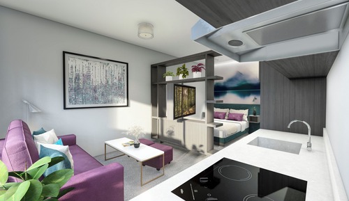 Habitación Deluxe, 1 cama de matrimonio con sofá cama