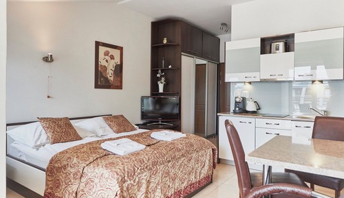Suite estudio económica, 1 cama de matrimonio