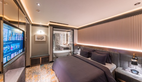 Suite ejecutiva, 1 cama de matrimonio grande, no fumadores, balcón