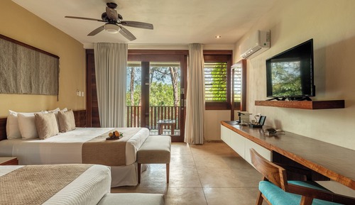 Habitación junior doble, balcón, vistas al jardín