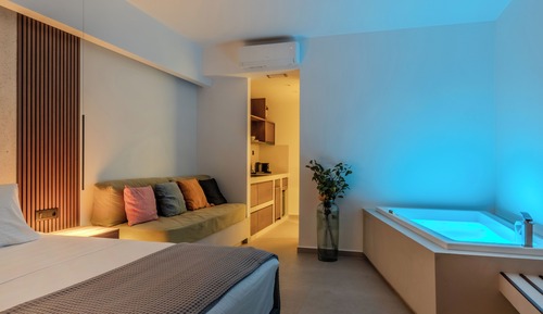 Suite, 1 cama doble con sofá cama, no fumadores, patio