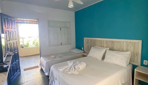 Habitación triple Confort, balcón, vistas al mar