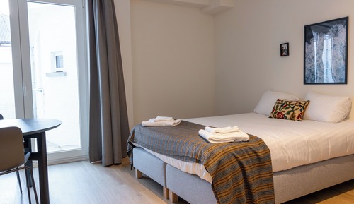 Apartamento económico, 1 cama doble, terraza