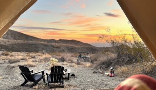 Tienda Premier, 1 cama de matrimonio, vistas a la montaña