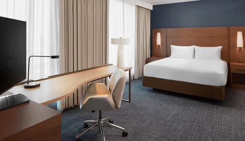 Estudio, 1 cama de matrimonio grande con sofá cama, no fumadores, vistas a la ciudad