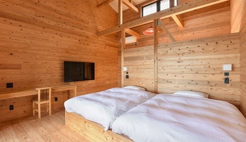 Habitación Deluxe con 2 camas individuales, no fumadores (with Private Open-air Bath)