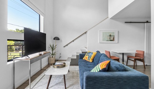 Loft, 1 cama de matrimonio con sofá cama, balcón, vistas a la ciudad