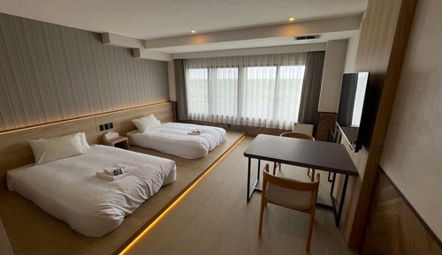 Habitación estándar con 2 camas individuales, vistas al jardín