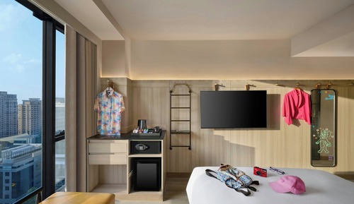 Habitación, 1 cama de matrimonio, no fumadores, vistas a la ciudad