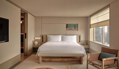 Estudio, 1 cama de matrimonio grande, vistas a la ciudad