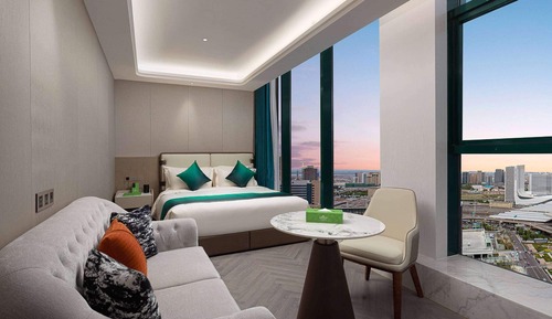Habitación superior, 1 cama de matrimonio grande con sofá cama, no fumadores