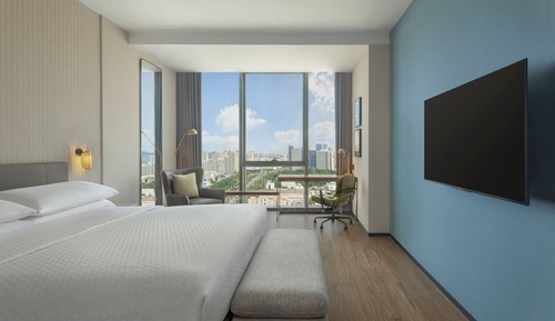 Habitación superior, 1 cama de matrimonio grande, vistas parciales al mar