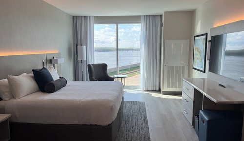 Suite de lujo, 1 cama de matrimonio grande con sofá cama, no fumadores, vistas al río