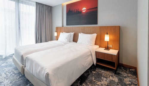 Habitación estándar con 2 camas individuales, vistas a la ciudad