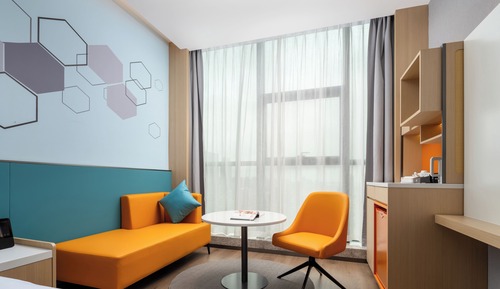 Habitación, 1 cama de matrimonio grande con sofá cama, no fumadores, vistas a la ciudad