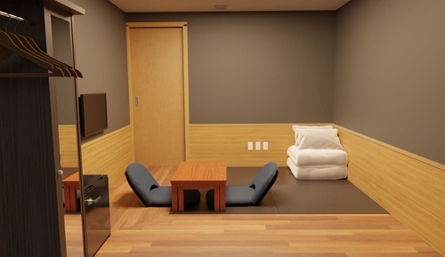Habitación estándar doble, futón, no fumadores, baño privado