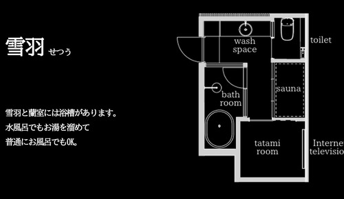 Habitación estándar doble, no fumadores, baño privado (Japanese-Style,Private Sauna)