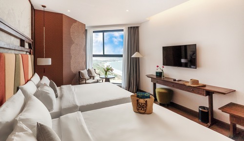 Habitación familiar, vistas a la playa