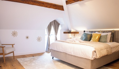 Suite de lujo, 1 cama de matrimonio grande, baño privado