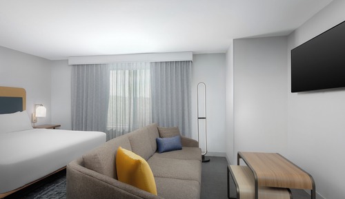 Estudio, 1 cama de matrimonio grande con sofá cama (Hearing)
