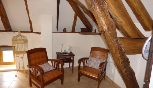 Habitación Confort doble, 1 cama de matrimonio, baño privado, vistas al jardín (LE PIGEONNIER)