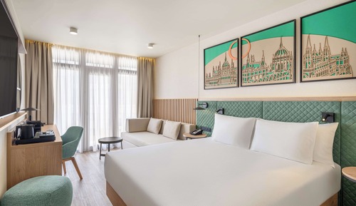 Habitación Premium doble, 1 cama de matrimonio grande con sofá cama