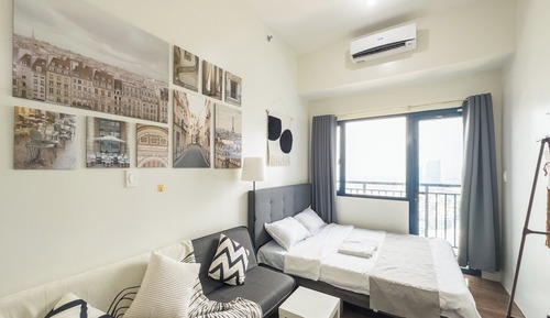 Apartamento junior, 1 cama de matrimonio con sofá cama, balcón, vistas a la piscina