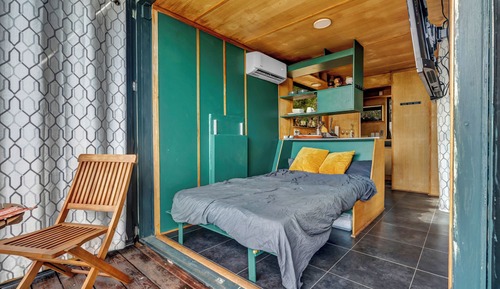 Cabaña exclusiva, 1 cama doble, balcón, vistas al valle