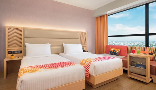 Habitación Deluxe con 2 camas individuales, vistas a la ciudad