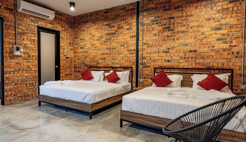 Habitación cuádruple Deluxe, bañera de hidromasaje