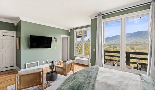 Suite estudio Elite, 1 cama de matrimonio grande con sofá cama, vistas a la montaña