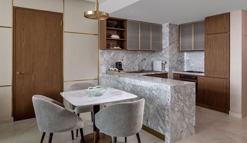 Estudio, 1 cama de matrimonio grande, balcón, vistas a la ciudad (Kitchenette)