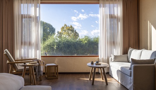 Habitación de lujo con 2 camas individuales, varias camas, Aire acondicionado, vistas al patio