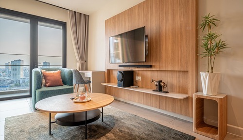 Suite presidencial, 2 habitaciones, Acceso al salón del club, vistas a la ciudad