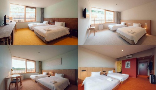 Habitación con 2 camas individuales, vistas a la montaña